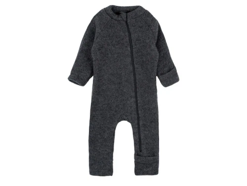 Mikk-line anthracite melange ulddragt merinould